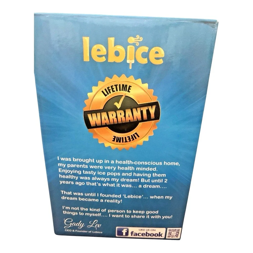 Lebice Popsicle Molds 6 Ice Pop Makers with Funnel‎ and Brush Kids DIY Snacks